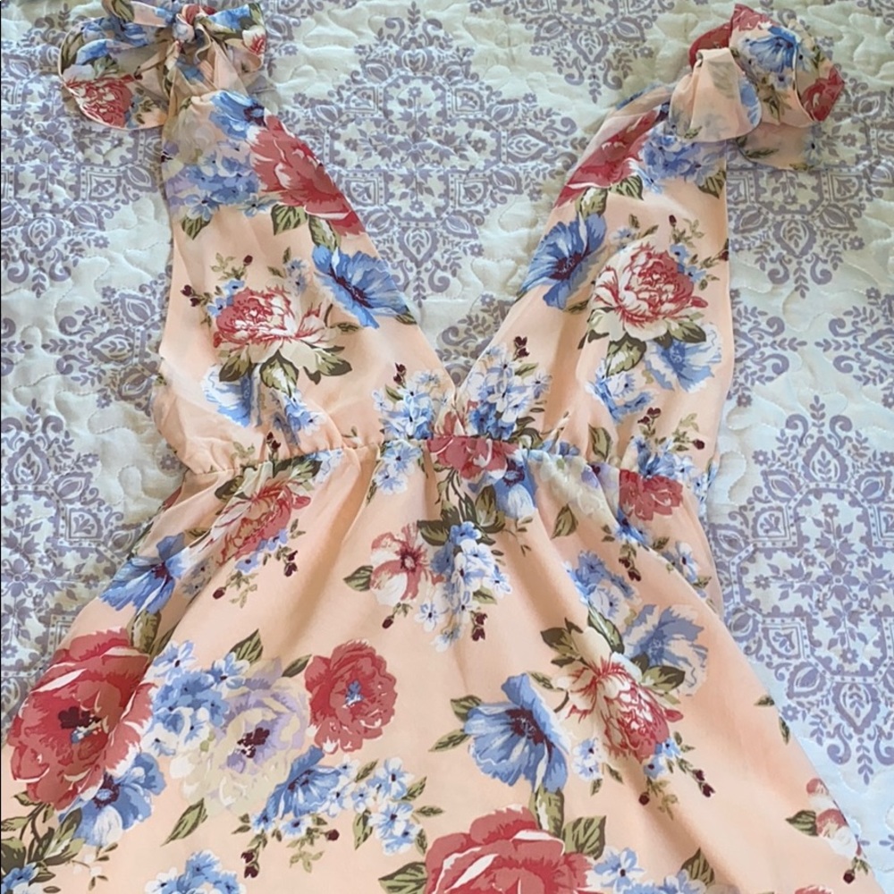 Peach floral top